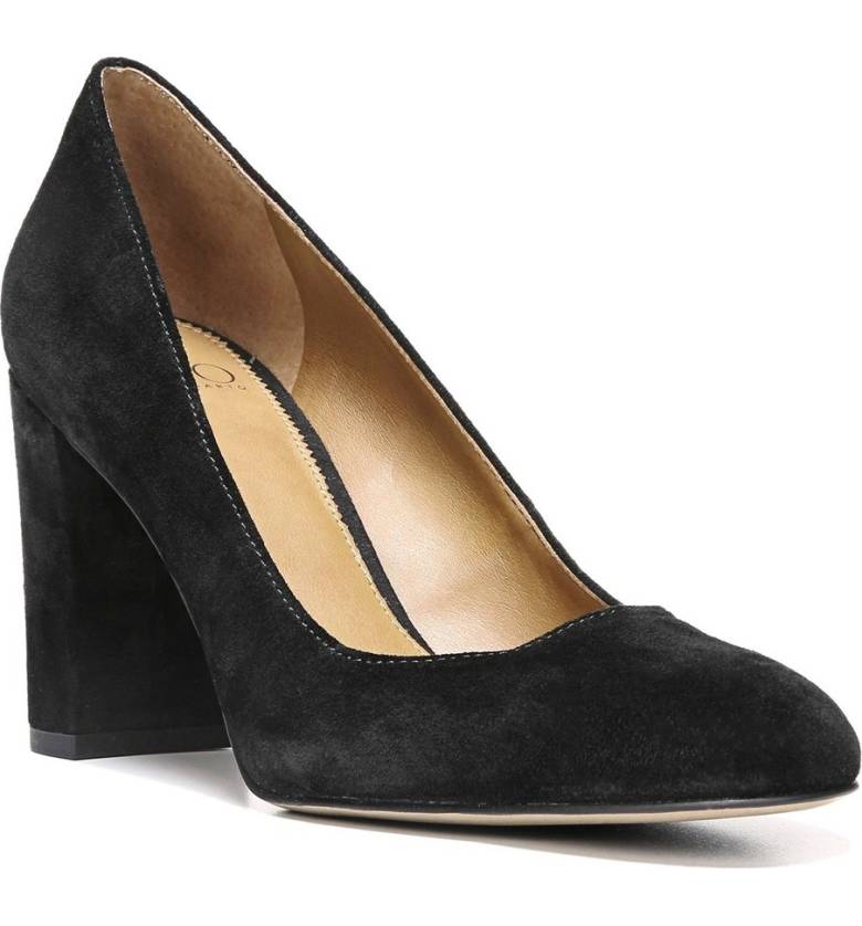 Franco Sarto Aziza Block Heel Pump - Petite Shoes